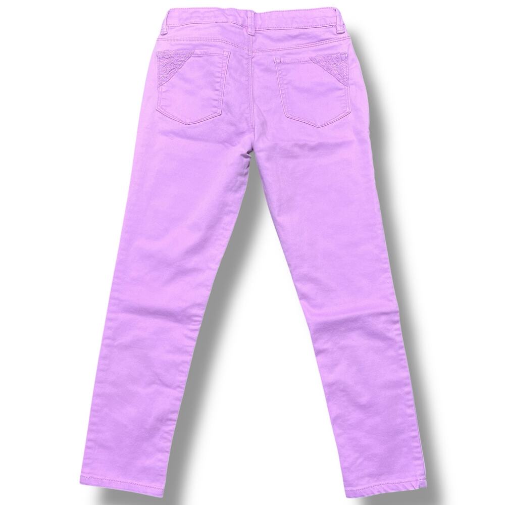 SO Girls Skinny Jeans Purple Lace Accent Size 14 - Picture 4 of 7